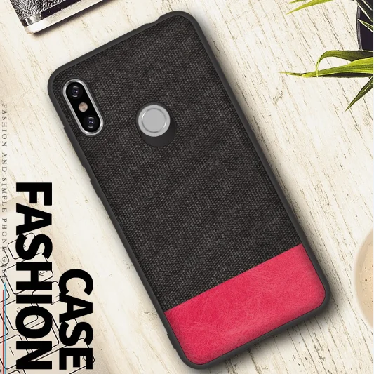 

Mixed colors style Vintage cloth material phone case for MOTO p30 note Hit style Case, Black brown blue red green pink