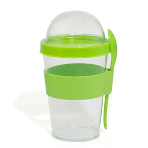 Yogurt Mug Salad Cup Cereal To Go Cup With Spoon