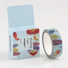 1 Pc / Pack Size 15 Mm*10m Diy Wander In The Blue Sky Washi Tapes / Masking Tape / Decorative Adhesive Tapes