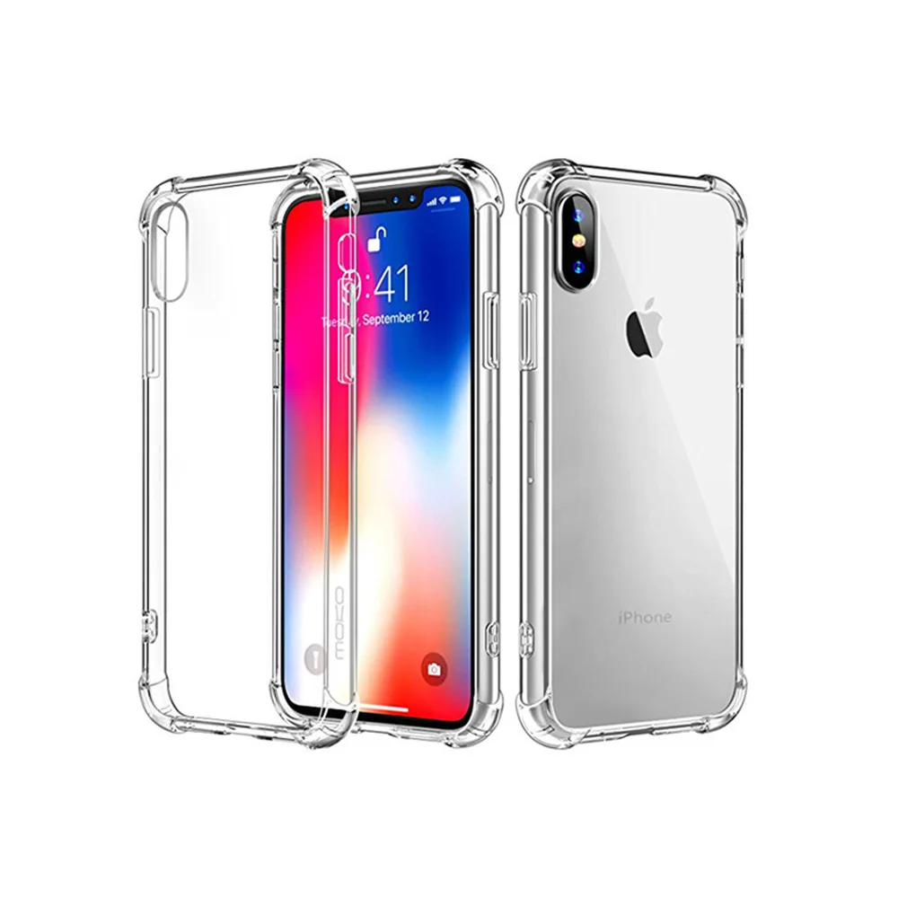For IPhone X XR XS MAX 8 7 6 Anti Shock 1MM Back TPU Phone Case Cover