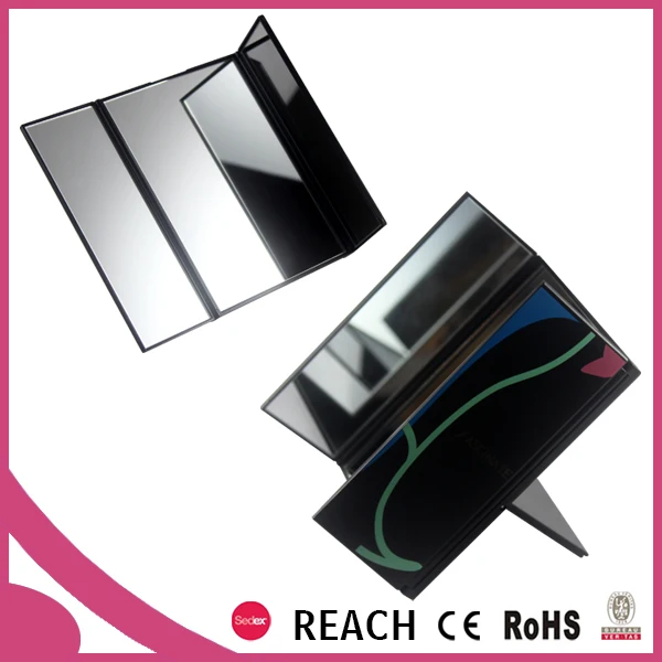 High Quality Trifold Travel Mirror Portable With Holder 3face Triple