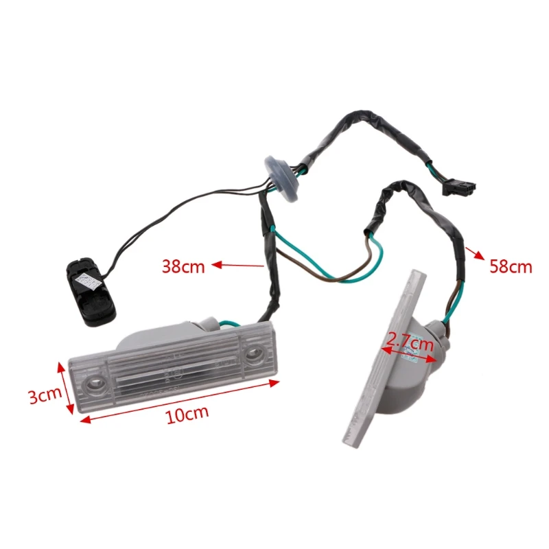

1 Pair Rear Back License Plate Light With Trunk Switch Button For Cruze Chevrolet