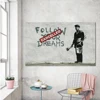 Canvas Art Wall Pictures For Living Room Follow Your Dreams Graffiti Painting Home Decor Frameless