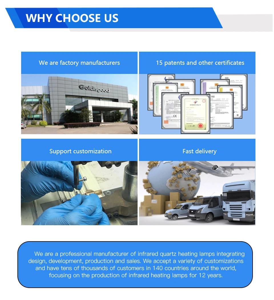 1000W Hand held infrared lamp paint heater with carbon heat lamps