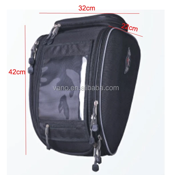 Waterproof combo PU/PVC motorcycle tank bag saddle bag with side pockets