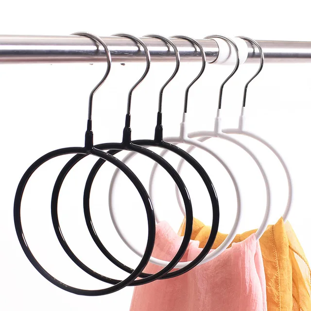 

Portable PVC Resin Tie Rack Hanger For Closets Rotating Ties Hook Holder Belt Scarves Hanger For Clothing Organizer, White and black