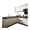 Apartment white High Gloss Lacquer L shape modular small kitchen unit cabinet designs Customs Data