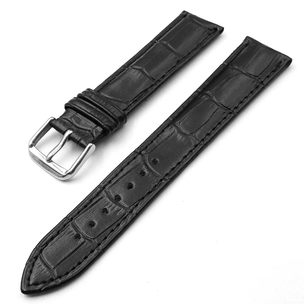 

2019 factory supply handmade Genuine Leather watch band wholesale leather watch strap, Brown black red pink white