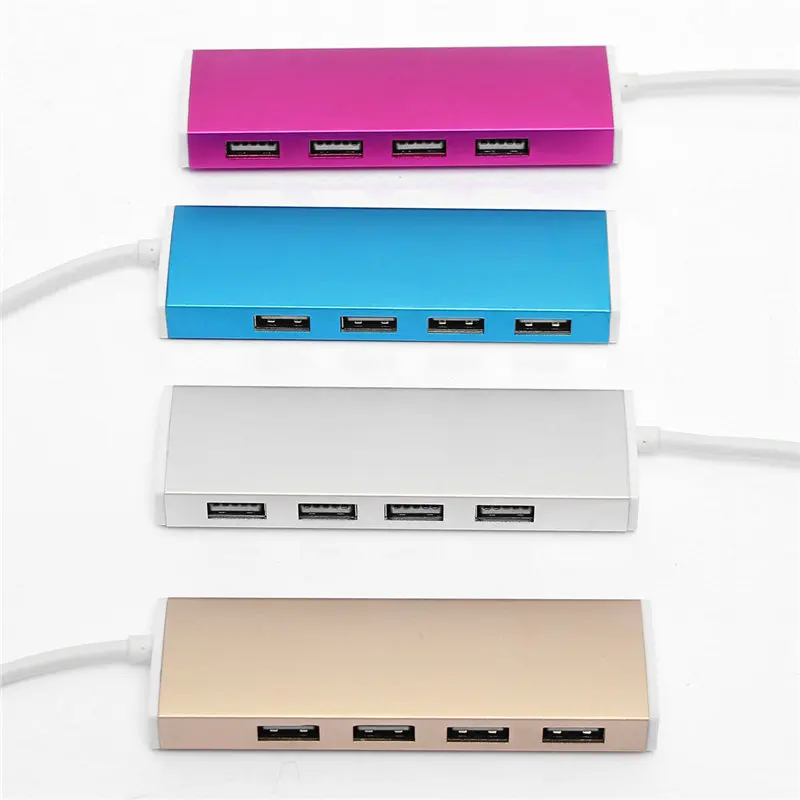 

Wholesale Portable Aluminium Alloy USB 3.1 Type C to 4 Ports USB 2.0 Hub High Speed Charging Hub Adapter Splitter For Macbook
