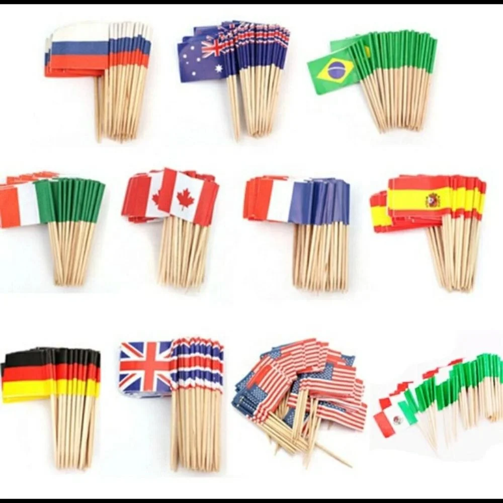 
Wooden Hamburger flag stick toothpick/wooden sandwich picks 