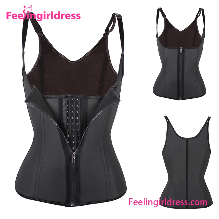 

Hot Sale Zipper Trainer Vest Adjustable Straps Plus Size Waist Cincher 6x, N/a