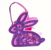 high quality custom design felt chevron canvas easter basket bunny with handle for egg gift candy toy OEM ODM manufacturer
