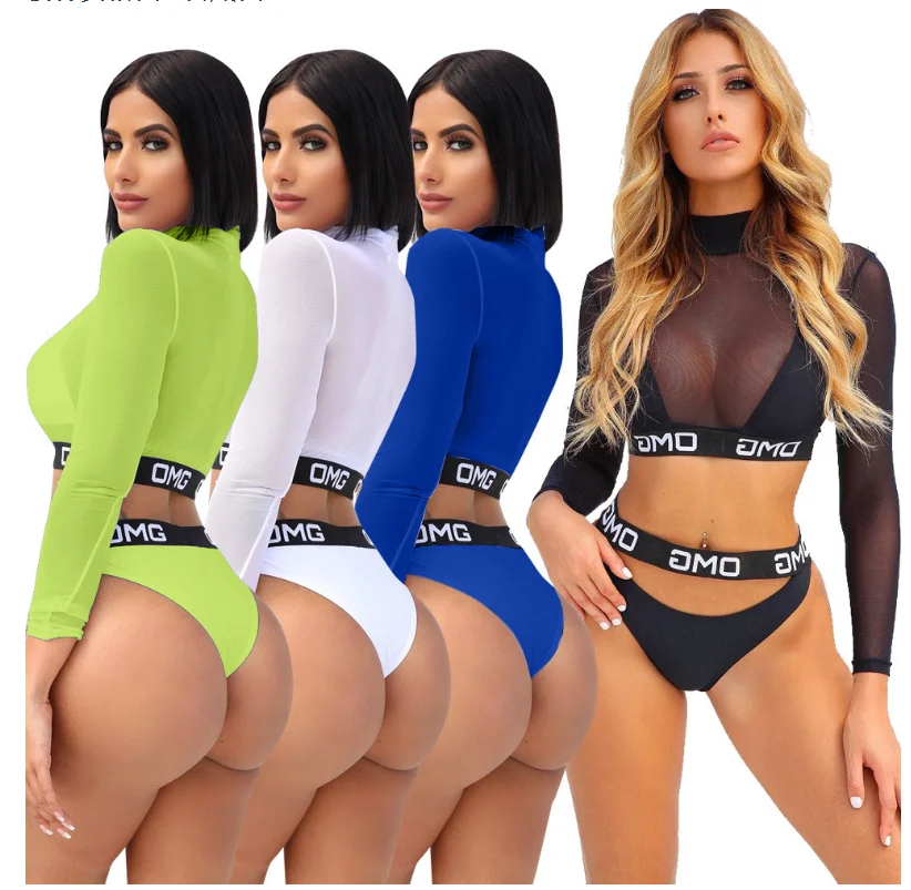 2019 Hot Sale Summer Sexy Letter Swimming Wear For Ladies Halter Design Women Swimwear High Quality Wholesalers