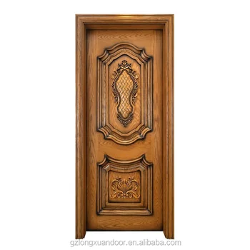 Solid Wood Carving Single Front Door Solid Oak Indian Main Door