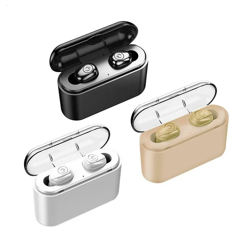 

2019 Trending Waterproof TWS Sport Bluetooths 5.0 Bass Stereo Wireless Earbuds with 2200mAh Power Bank Case