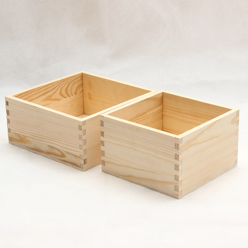 Square natural color solid wood desk wooden storage box, View desk