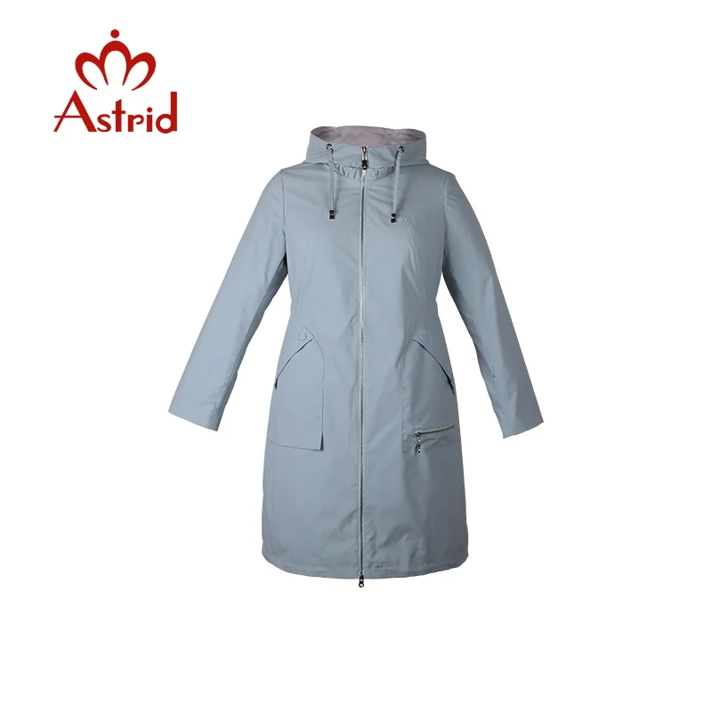 

women trench coat Spring long Hooded in three colors Coat Lightweight Casual lady's Windbreak office lady Collection AS-1992