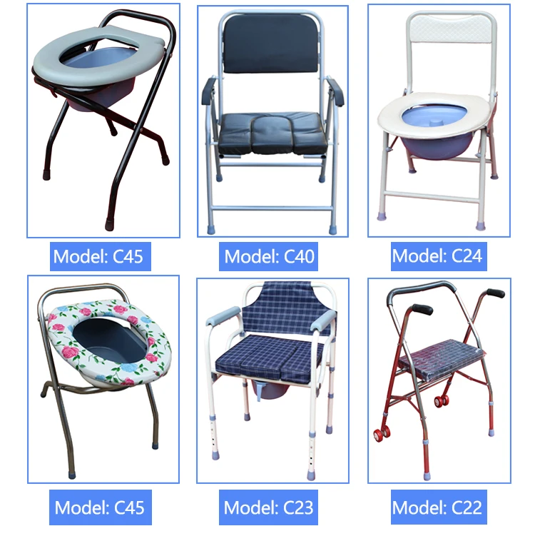 Health Care Products Folding Removeable Commode Toilet Chair With