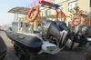 2.5m-9.6m fiberglass hull material inflatable boat open deck outboard engine/ fishing boat/rib boat