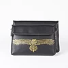 Golden animal print free breath briefcase for men phone wallet leather bag manufacturers