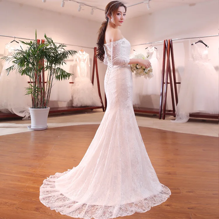 2018 New Half Sleeve Elegant Beautiful Lace Flowers Appliques Fish