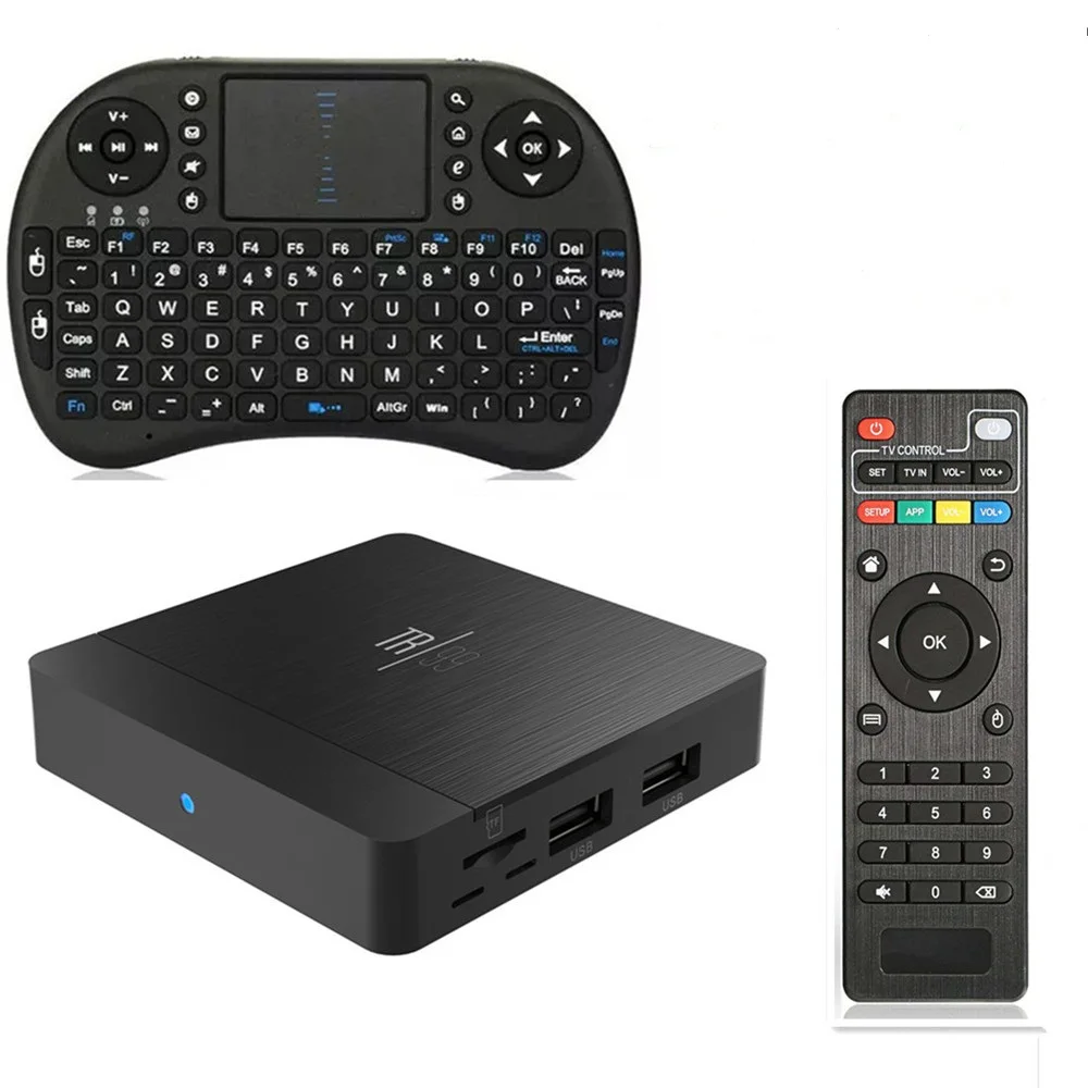 

TR99 X2 Smart TV BOX Android 8.1 Amlogic S905X2 4GB 64GB 1000M Wifi BT 4K Set top box with keyboard, Black