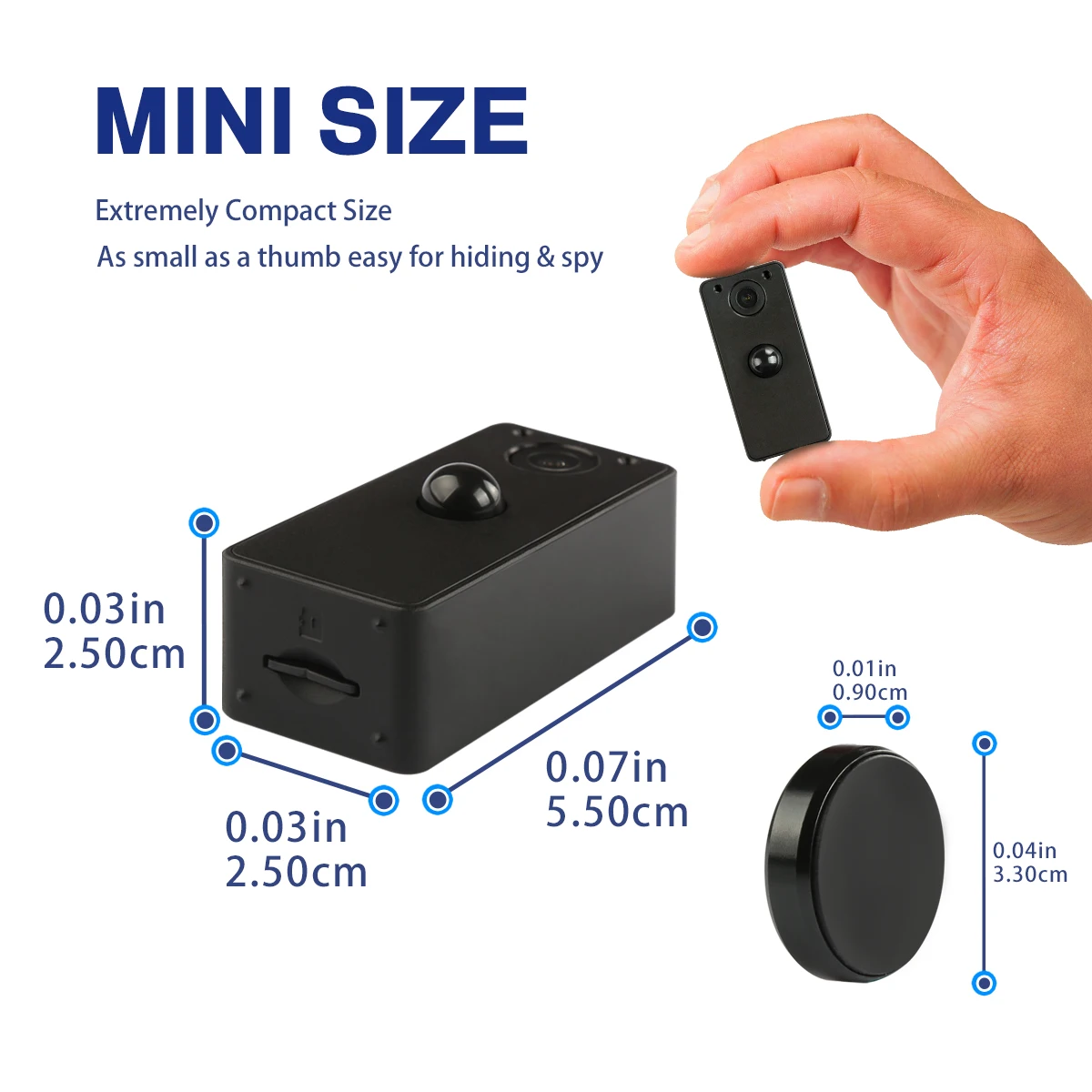 2019 New Design 2.4g Hd Mini Size Spy Camera Hidden With Infrared