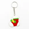 XSJ859 Huilin Promotion Christmas party gift series Keychain soft PVC car pendant key holders various shape cheap key chain