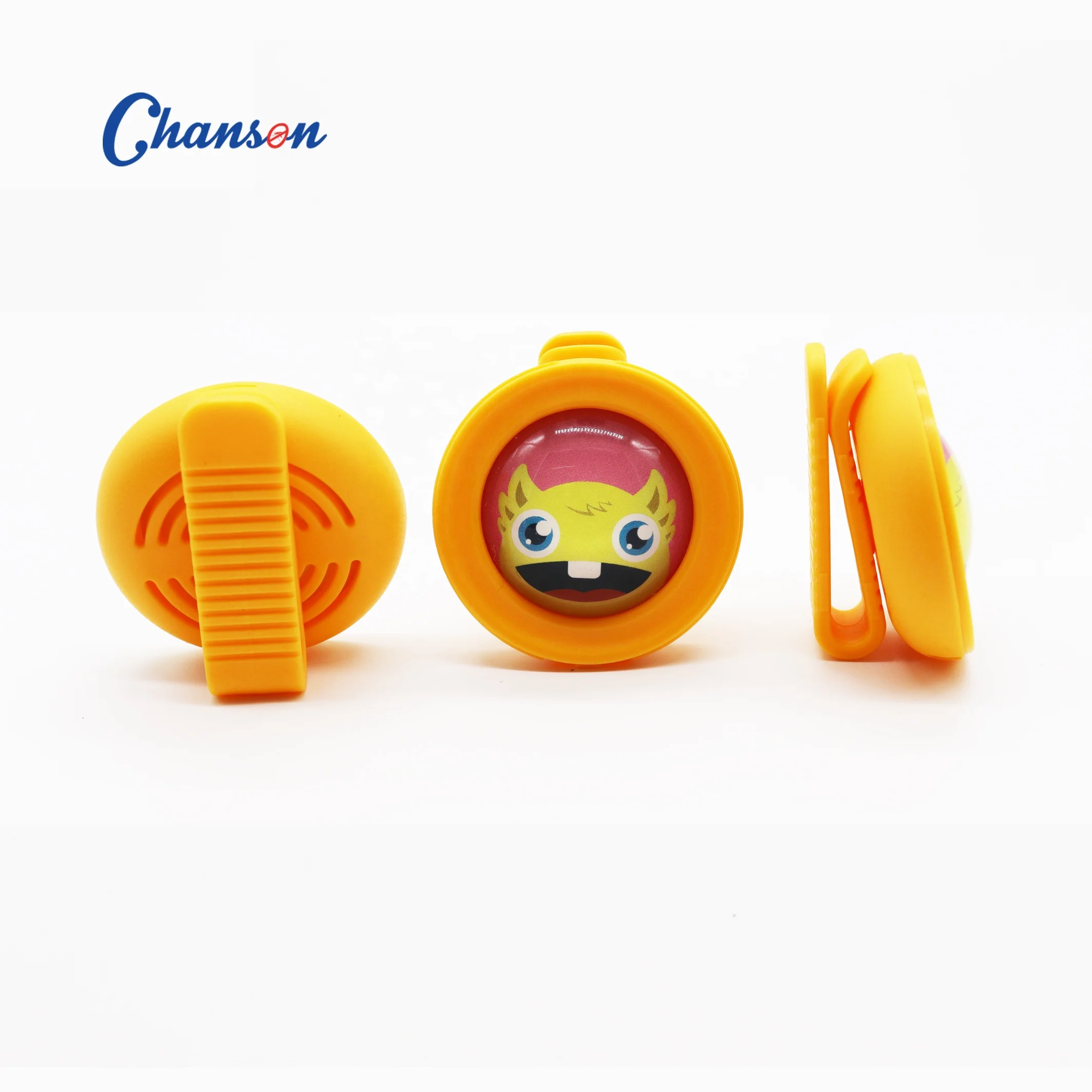 

New design refillable summer mosquito repellent circular buckle clip for kids outdoor playing, Pink, yellow, green, blue