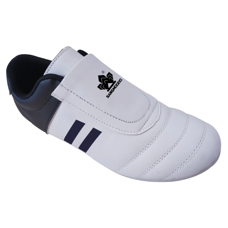 

Martial Arts PU Rubber white leather taekwondo equipment sports shoes, Blue