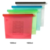 

BHD strong sealing reusable silicone food storage bag keep food fresh