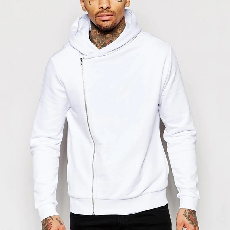 mens plain white hoodie