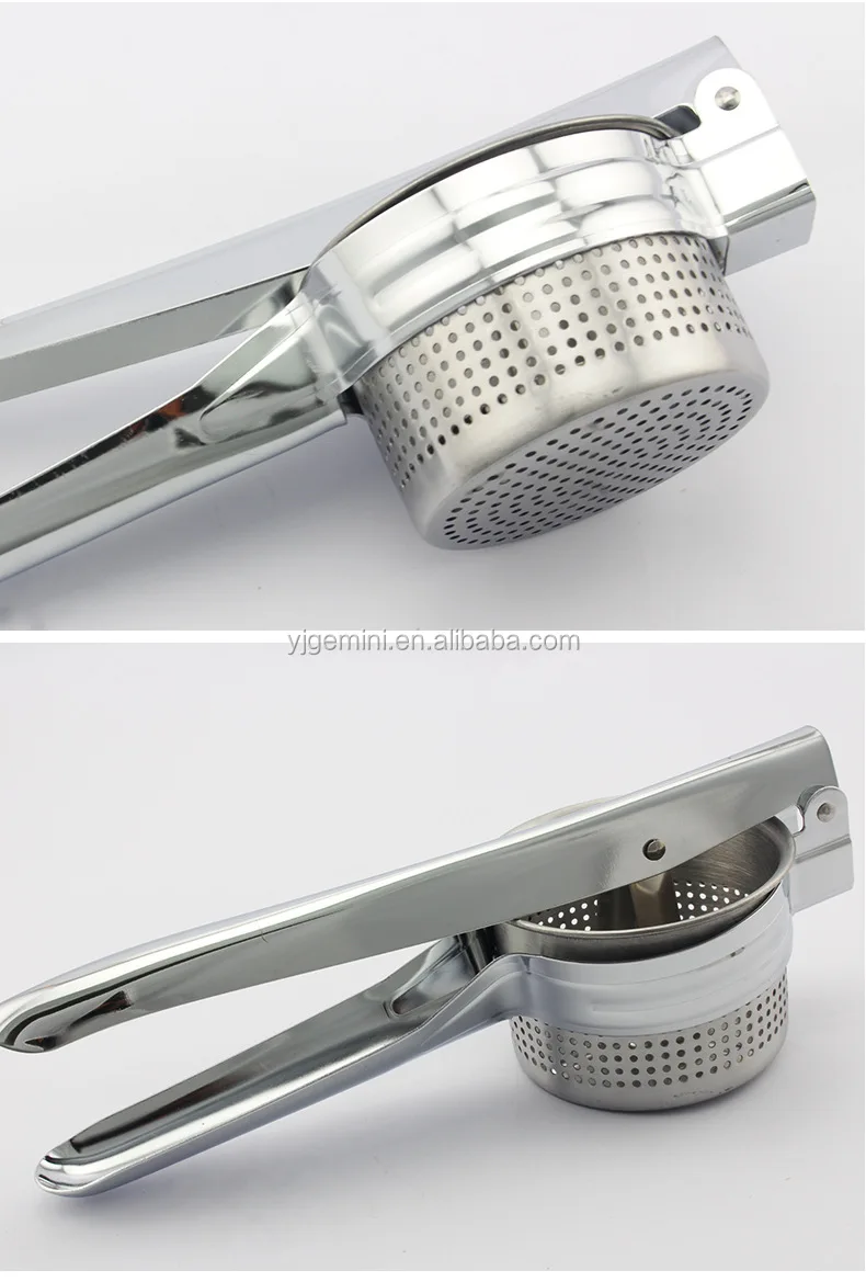 100% stainless steel potato ricer and masher, makes light and