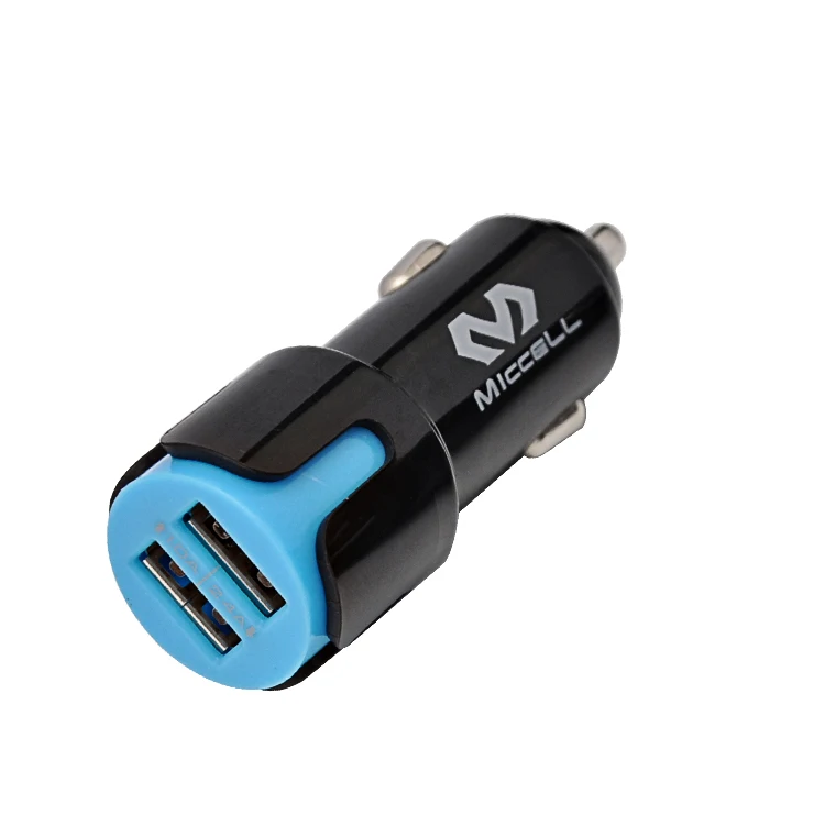 

Miccell 2 Port USB Car Battery Charger 12v Smart Mobile Phone Charger for Samsung 2.4A Dual USB Car Chargers