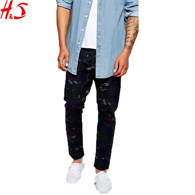 fashion handsome men camouflage print jeans new arrival man