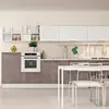 Modern design display high gloss red pvc kitchen cabinets for sale