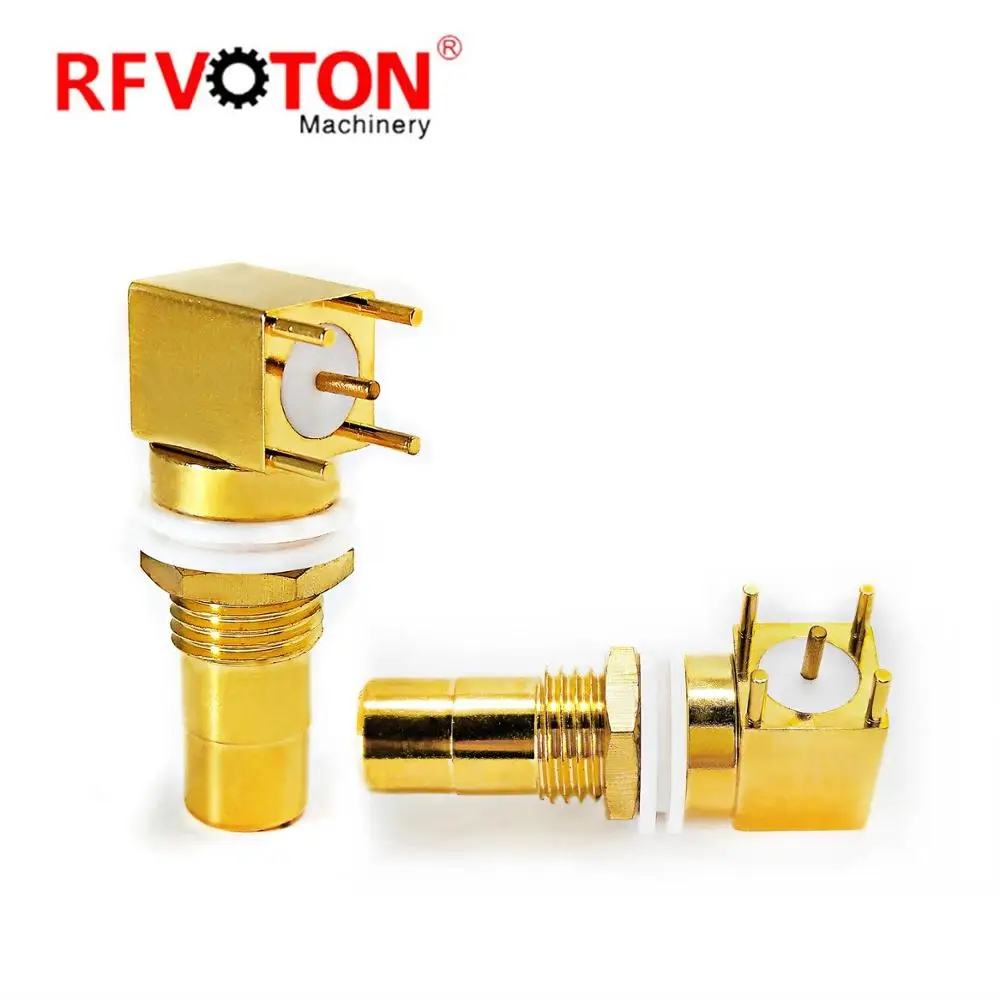 RCA female right angle coaxial connector for PCB mount supplier