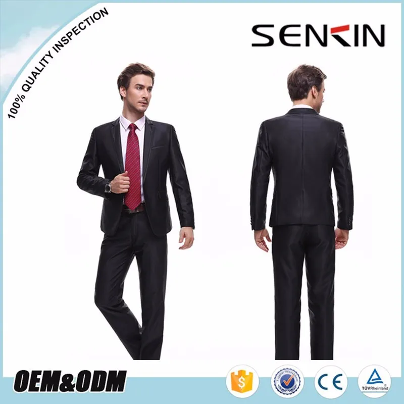 High Quality Man Office Suits Slim Formal Business Black Suit Blazer