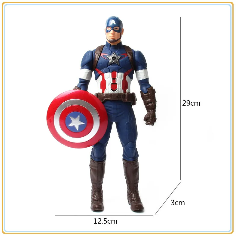 Brand New Captain America Action Figures Toys Marvel Avengers Assemble Titan Hero Series Captain America Doll 30cm