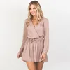 2019 Womens Sexy Mini Playsuit Hot new sexy cross V collars with leggingscasual spring Dress OM1153 S-XL
