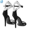 acrylic stone uppers for sandals with stones shoe buckle for women's shoe ornaments
