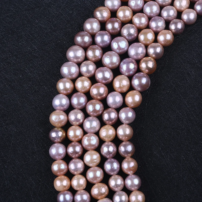 

12-16mm Pink Purple color edison natural freshwater pearl strand,16 inches