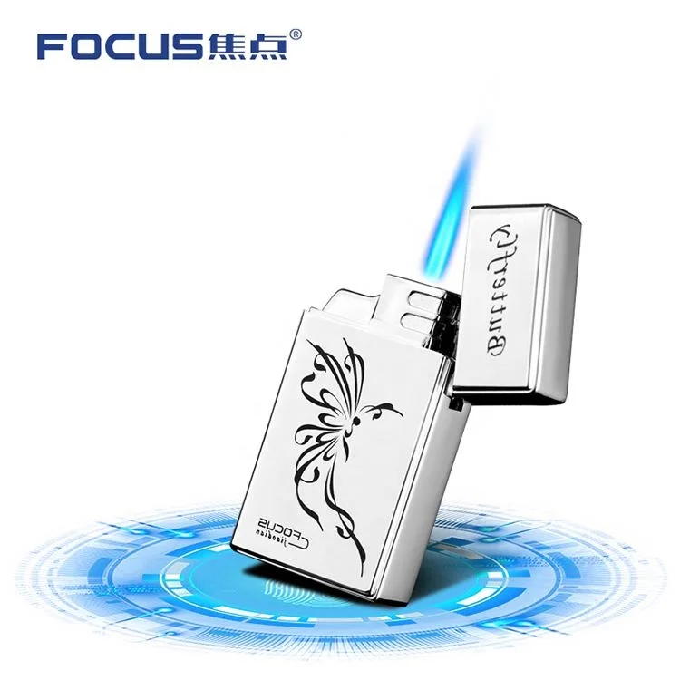 Windproof zinc alloy electronic logo customized lighter
