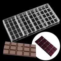 

12 * 6 * 0.6cm polycarbonate chocolate bar mold ,DIY baking pastry confectionery tools sweet candy chocolate mould