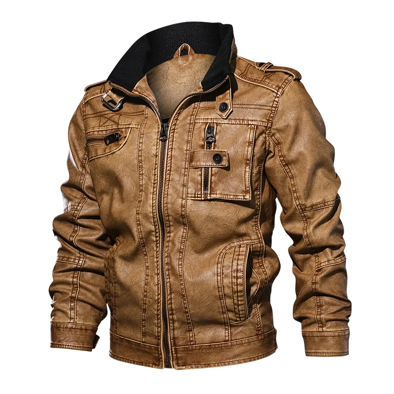 Wholesale Custom Men Faux Leather Coats Airforce Bomber Jackets With ...