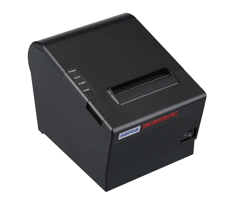 

HSPOS auto cut 80mm pos printer bluetooth wifi thermal Receipt Printer 80mm With lan usb serial interface HS-J80USLBW, Black color