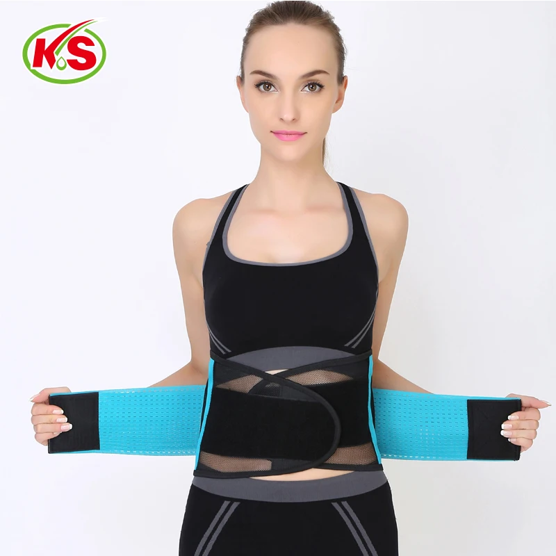 

Neoprene medical elastic back support belt for adults, Light blue
