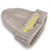 wholesale custom beanie/OEM own embroidery logo 100% acrylic pom pom Knitted Fashion OEM Beanie Hat Custom Winter Hat