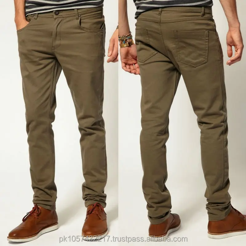 brown chino pants men - Pi Pants