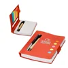Eco Mini Stowaway Sticky Jotter With Pen 5 Assorted Neon Sticky Flags Perforated Cardboard Paper Pen Nestled In Die-Cut Slot
